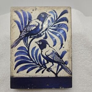 Sid Dickens T-413 United Memory Block Tile Retired Book Birds Blue Wall Hanger